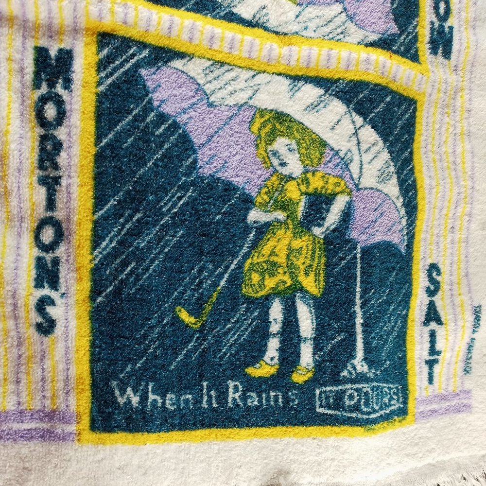 Vintage Morton's Salt Kitchen Dish Towel 1990